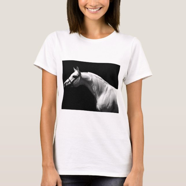 Camiseta Cavalo Preto e Branco (Frente)