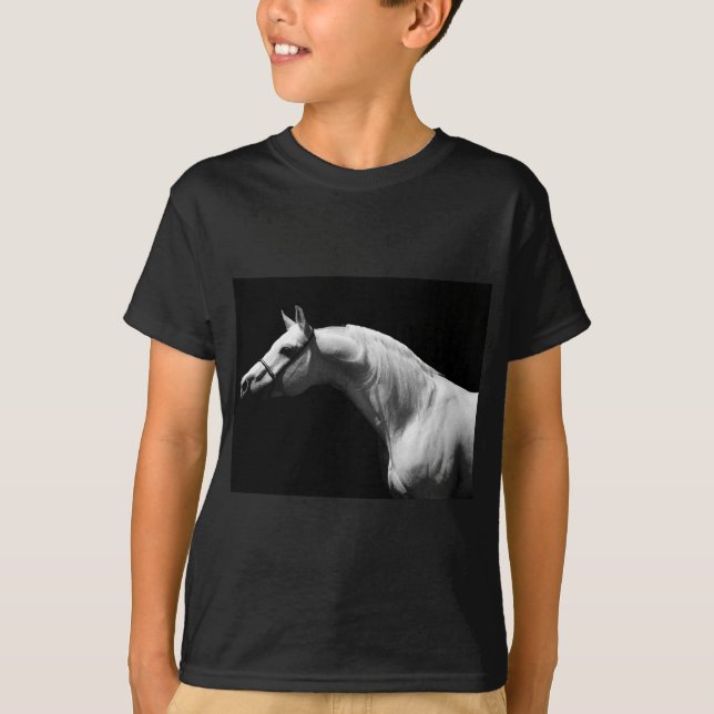 Camiseta Cavalo Preto e Branco (Frente)