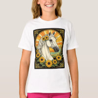 Cavalo Puro-Sangue e Flores de Susana de Olhos Neg