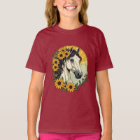 Cavalo Puro-Sangue e Flores de Susana de Olhos Neg