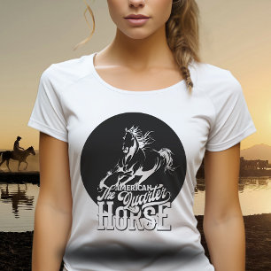 Camiseta Cavalo Quarto Americano Cowgirl selvagem oeste oes