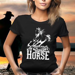 Camiseta Cavalo Quarto Americano Cowgirl selvagem oeste oes