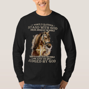 Camiseta Cavalo Que Eu Preferencialmente Com Deus... Ser Ju