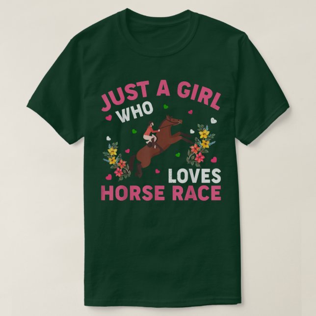 Camiseta Cavalo Raça Esportiva Sobrevoada Apenas Uma Menina (Frente do Design)