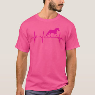 Camiseta Cavalo Rapariga Cavalo Batido Cardíaco Lover