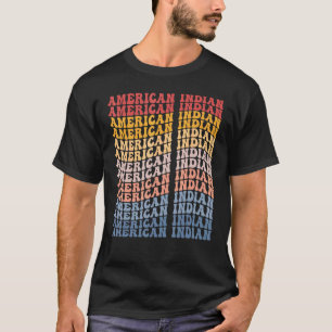 Camiseta Cavalo Retro Groovy Índio Americano