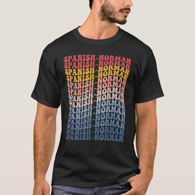 Camiseta Cavalo Retro Groovy Norman-Espanhol (Frente)