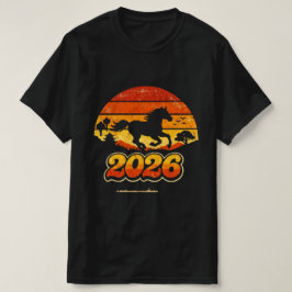 Camiseta Cavalo Retro Vintage Pôr do Sol 2026