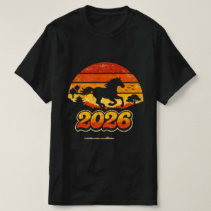 Camiseta Cavalo Retro Vintage Pôr do Sol 2026