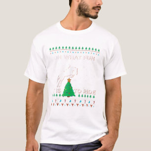 Camiseta Cavalo Rider Equestrian Cowboy Febre Suor de Natal