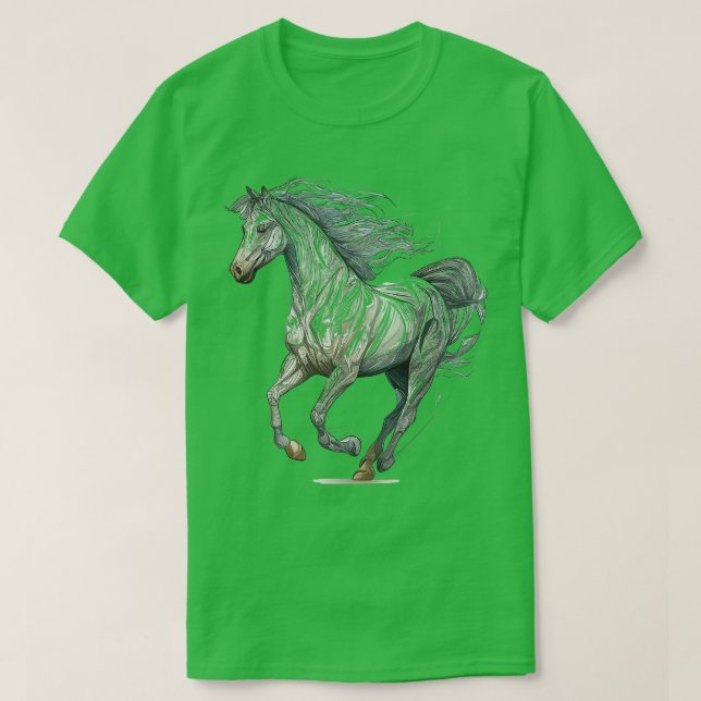 Camiseta Cavalo selvagem 4 (Frente do Design)