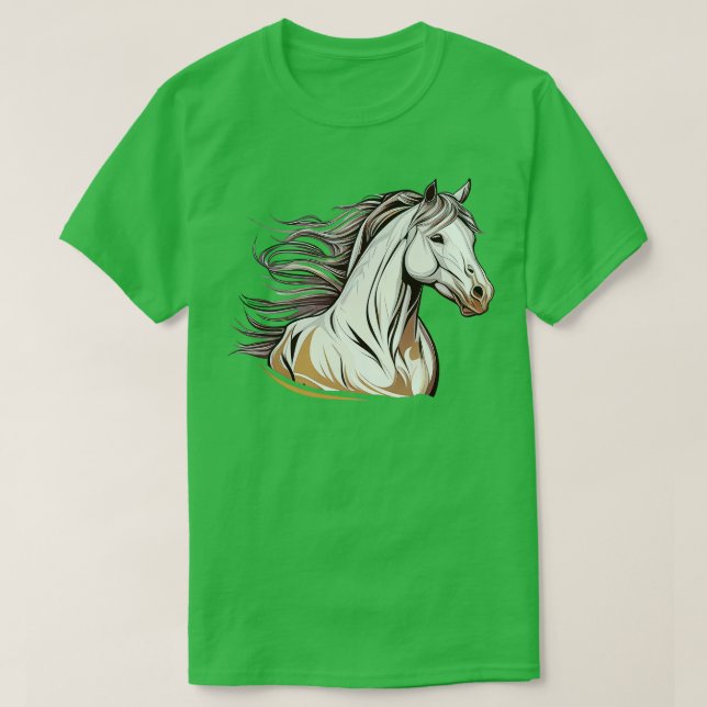 Camiseta Cavalo selvagem 6 (Frente do Design)