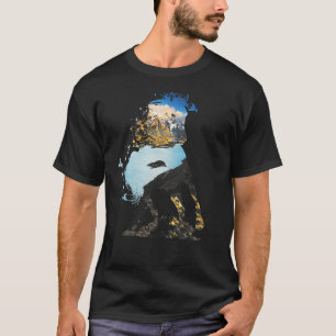 Camiseta Cavalo Selvagem Mustang Equino Dupla Exposição Sel