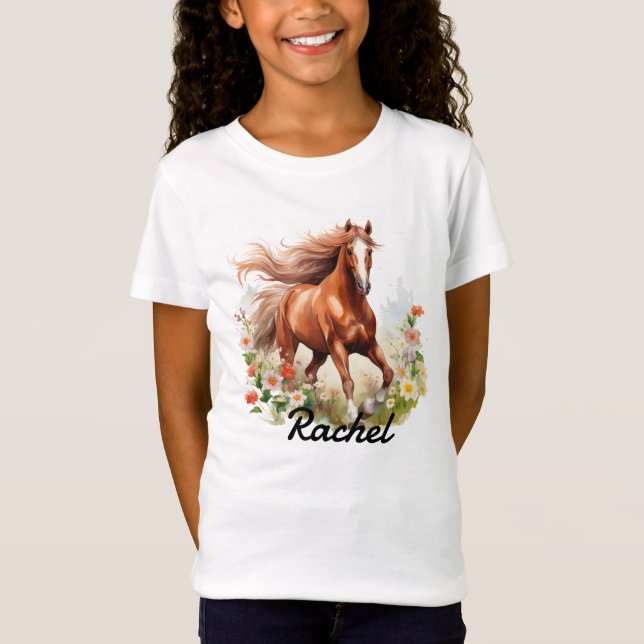 Camiseta Cavalo Selvagem Sorrel Vermelho (Frente)