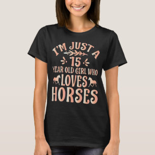 Camiseta Cavalo, sou apenas uma garota de 15 anos que ama s
