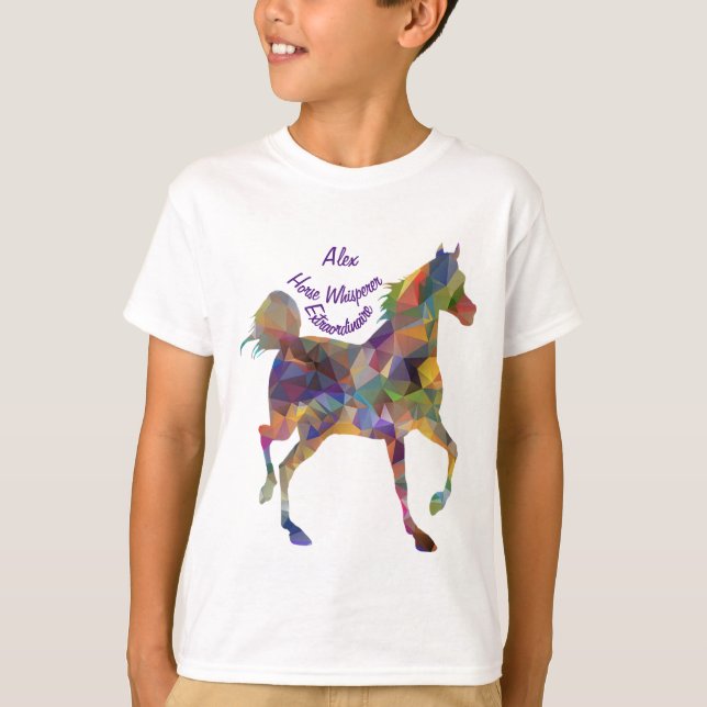 Camiseta Cavalo Sussuro Adoro Cavalos Personalizar Nome (Frente)