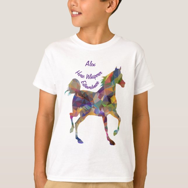 Camiseta Cavalo Sussuro Adoro Cavalos Personalizar Nome (Frente)