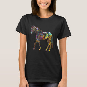 Camiseta Cavalo Trabalho de arte de Cavalo Corante