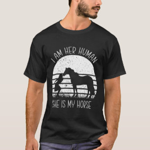 Camiseta Cavalo Uma Bela Humana Ela é minha cavaleira