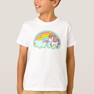 Camiseta Cavalo Unicórnio com Cartoon Arco-Íris-24964
