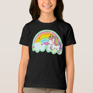 Camiseta Cavalo Unicórnio com Cartoon Arco-Íris-24964