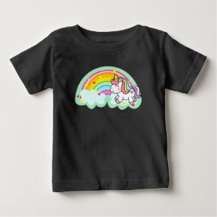 Camiseta Cavalo Unicórnio com Cartoon Arco-Íris-24964