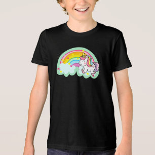 Camiseta Cavalo Unicórnio com Cartoon Arco-Íris-24964