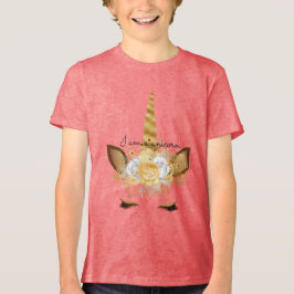 Camiseta Cavalo Unicórnio Dourado
