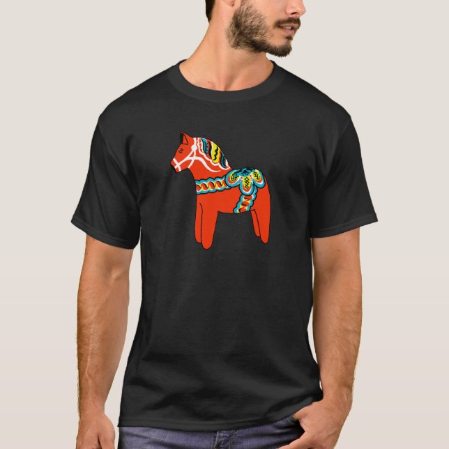 Camiseta Cavalo vermelho de Dala (Frente)