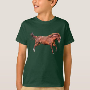 Camiseta Cavalo Vermelho Espirituado Correndo Canterna Brin