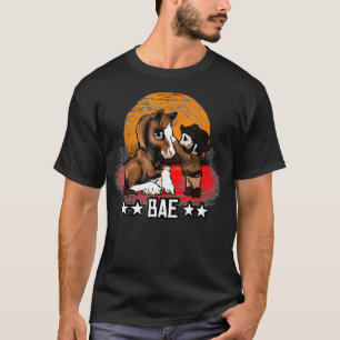 Camiseta Cavalo Vermelho    SunsetCute Bae Chibi Cowboy Kid