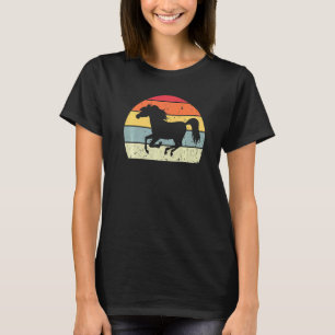 Camiseta Cavalo Vintage Silhueta de Cavalo Retrô Animal de