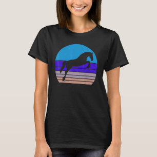 Camiseta Cavalo Vintage Silhueta de Cavalo Retro Cavalo Ani