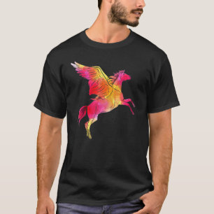Camiseta Cavalo Voador Aquarela Design Pegasus