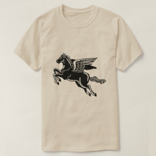 Camiseta Cavalo Voador - Preto e Branco