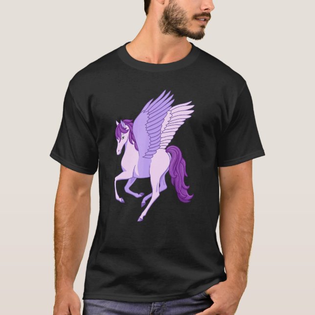 Camiseta Cavalo Voador Pretty Purple Pegasus (Frente)
