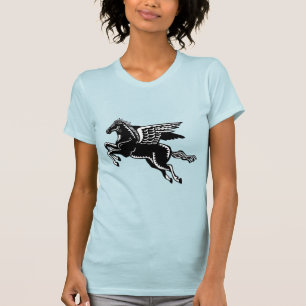 Camiseta Cavalo Voador - Sweet Negro e Branco