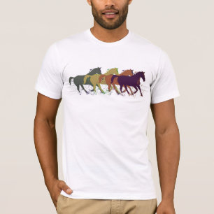 Camiseta Cavalos. Animais de exploração/Estilo do país