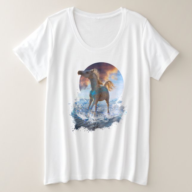 CAMISETA CAVALOS ÁRABES DA ILHA STELLAR (Frente do Design)