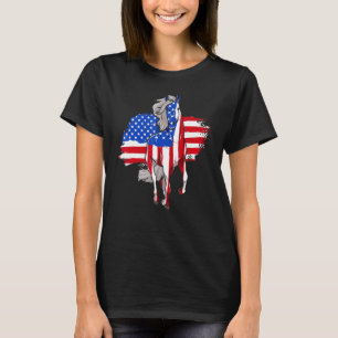 Camiseta Cavalos Bandeira América 4 De Julho Dia Da Indepen