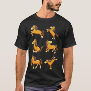 Camiseta Cavalos, bonitinho, ideia de presente de cavalaria