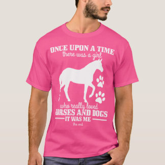 Camiseta Cavalos Cachorros Cavalgada Engraçada Garota de Ca