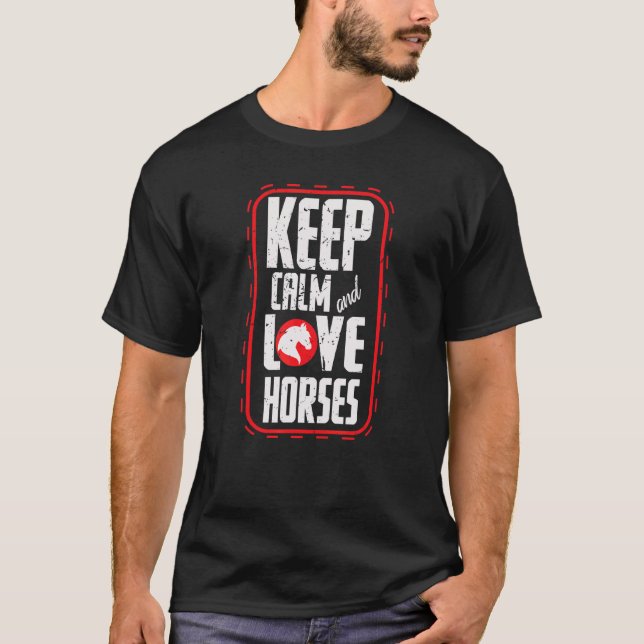 Camiseta Cavalos Calmos Com Cavalos De Amor (Frente)