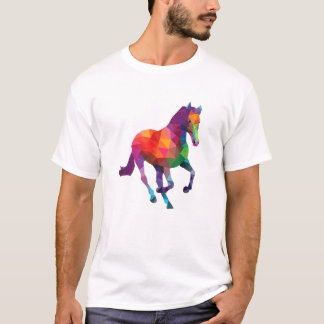 Camiseta Cavalos Cavalos Equestres Geométricos Cavalos Eque