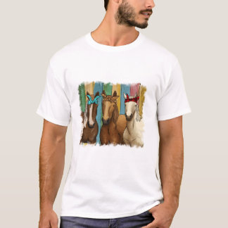 Camiseta Cavalos com Bandanas para Cavalos Cavalos Costeiro