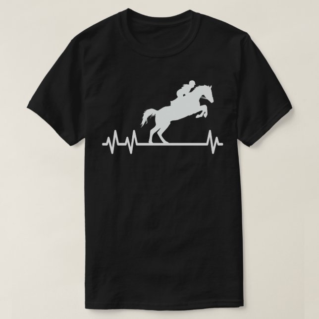 Camiseta Cavalos com pulsação equestres (Frente do Design)