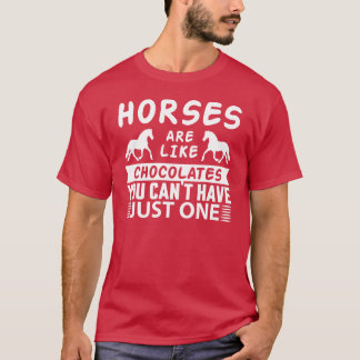 Camiseta Cavalos Como Chocolates Não Podem Ter Uma Vintagem