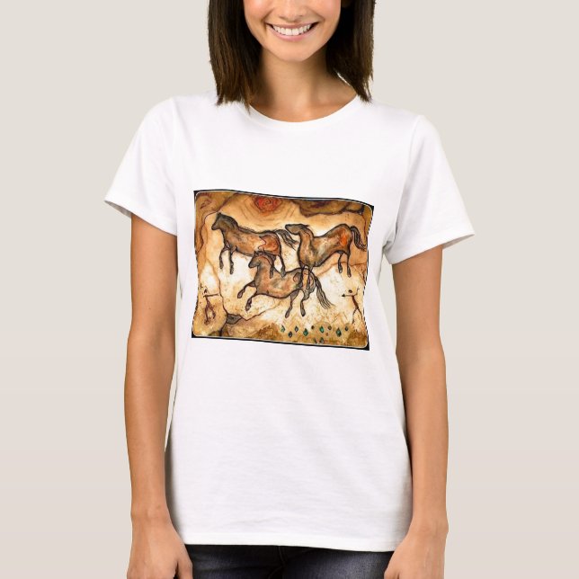 Camiseta Cavalos da caverna ** (Frente)