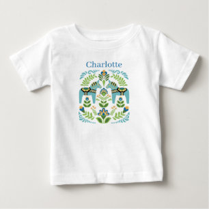 Camiseta Cavalos Dala Suecos Personalizados Azul Turquesa