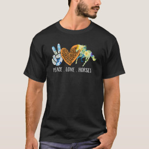 Camiseta Cavalos de Amor pela Paz Andando em Gypsy Equestre